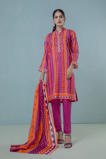 Bonanza Satrangi Pink Lawn Suit Ask223p60 Eid Pret 2022 Online Shopping